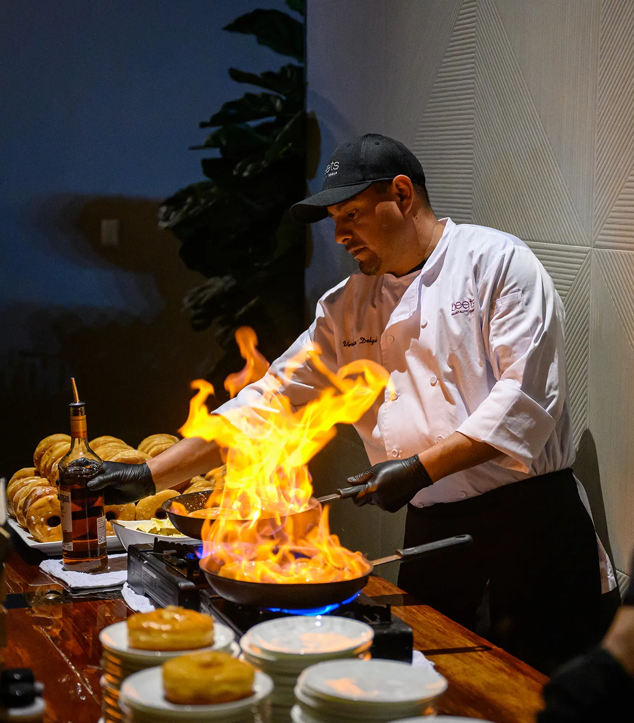 Chef preparing a dish